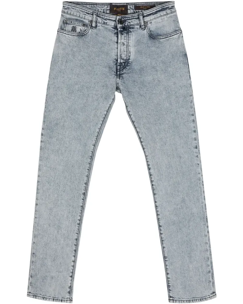 MOORER Pavel Tapered-Jeans - Blau Blau