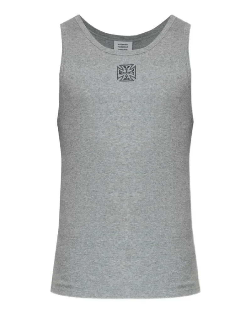 VETEMENTS graphic tank top - Grau Grau