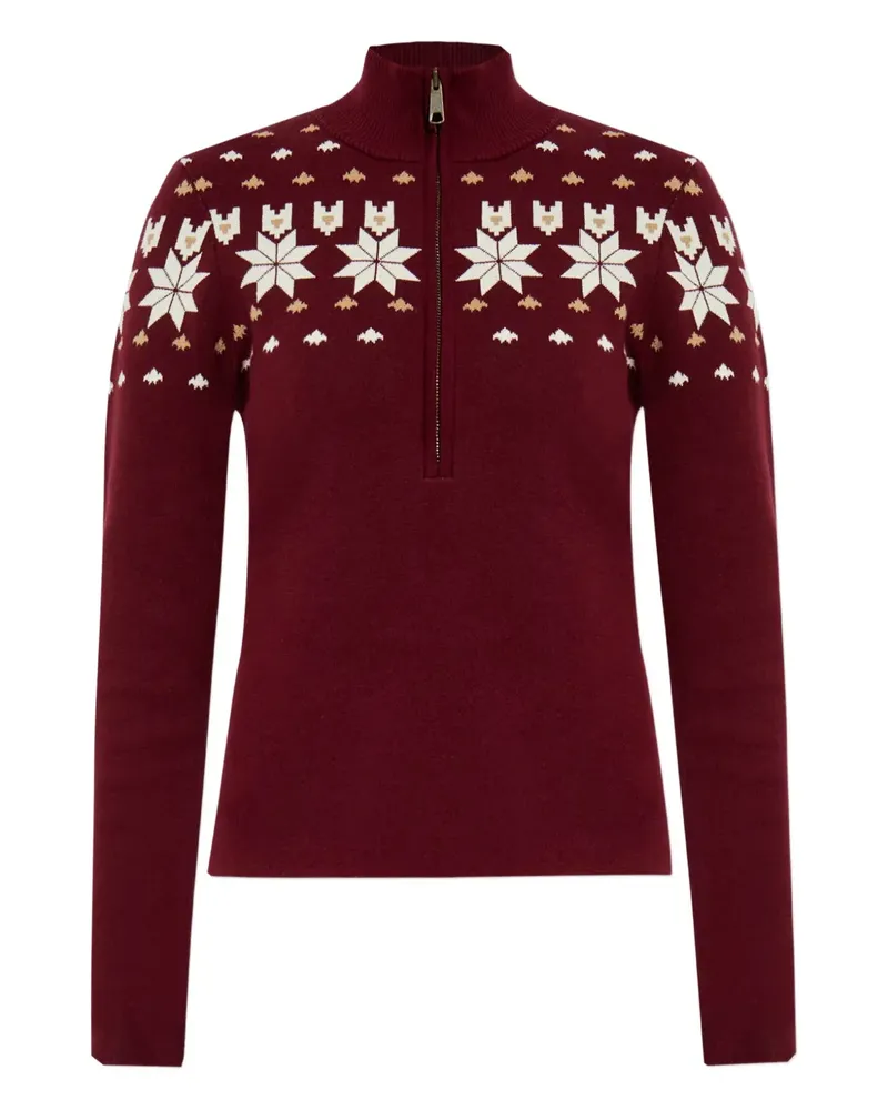 The Upside Le Ski Blanche half-zip patterned ski top - Rot Rot