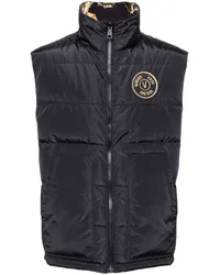 Versace Jeans Weste mit Logo-Applikation Schwarz