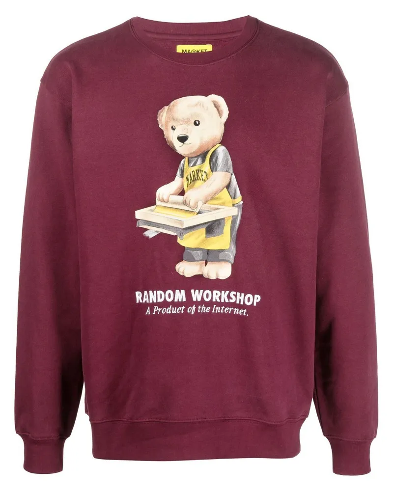 Market Sweatshirt mit "Random Workshop"-Print - Rot Rot