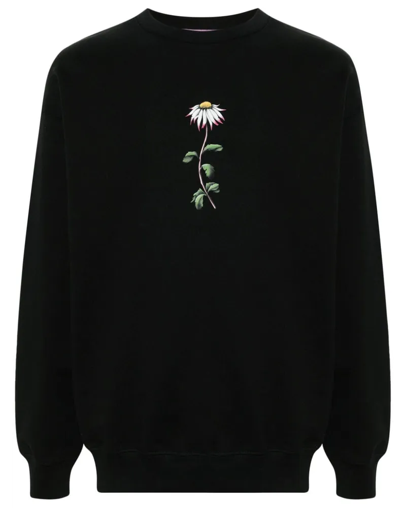 Margherita MACCAPANI Macca Sweatshirt mit floralem Print Schwarz