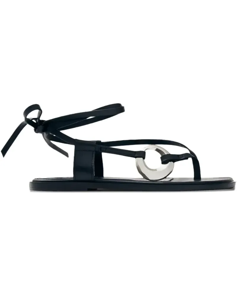 Alohas Flache Morosia Sandalen - Schwarz Schwarz