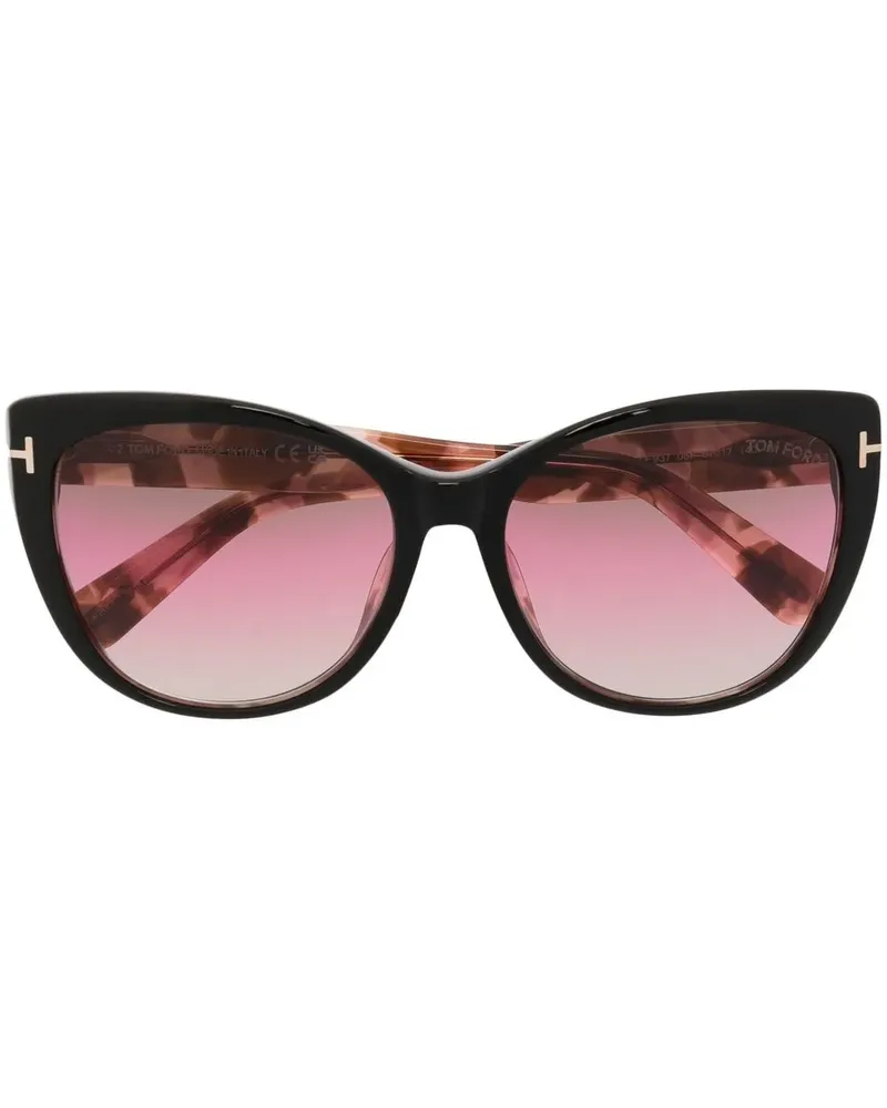 Tom Ford Cat-Eye-Sonnenbrille - Schwarz Schwarz