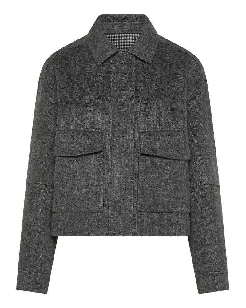 Seventy herringbone-weave flap-pocket jacket - Grau Grau