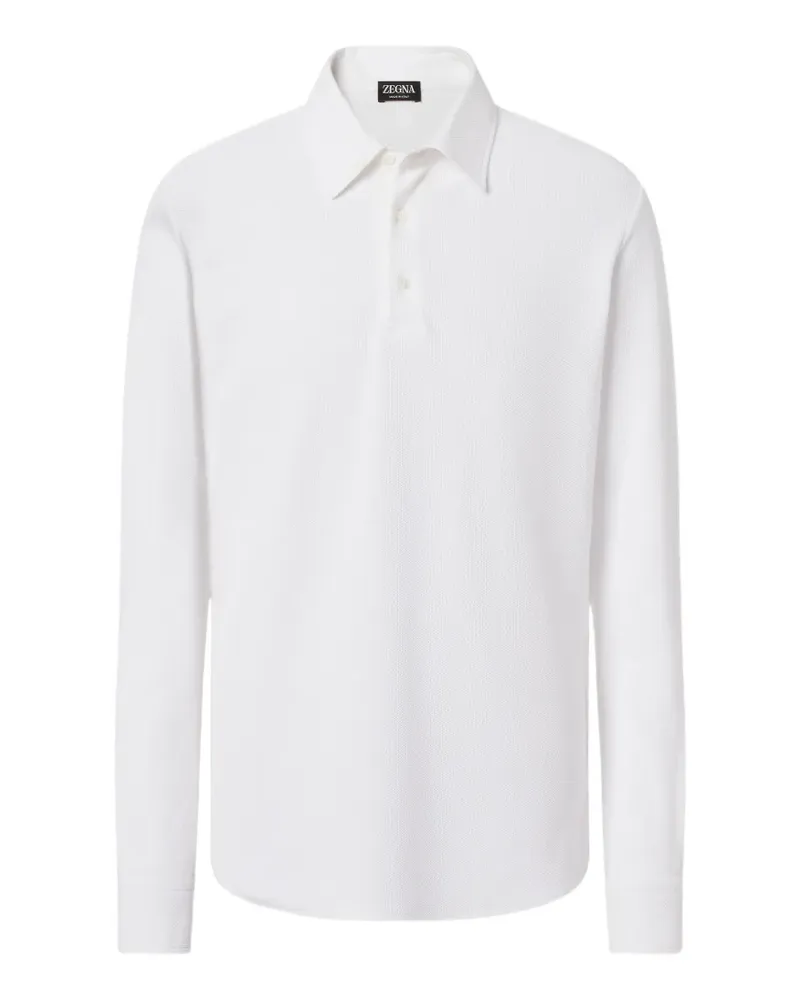 Ermenegildo Zegna Klassisches Poloshirt - Weiß Weiß