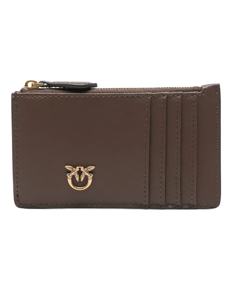 Pinko Kartenetui mit Logo-Schild - Braun Braun