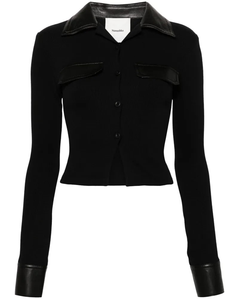 Nanushka Rasima Hemd - Schwarz Schwarz