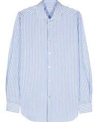 Kiton Gestreiftes Hemd Blau