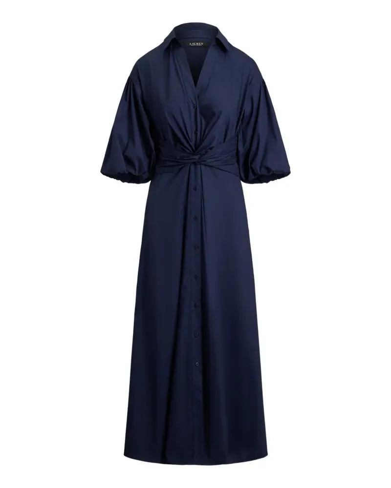 Ralph Lauren Drapiertes Hemdkleid - Blau Blau