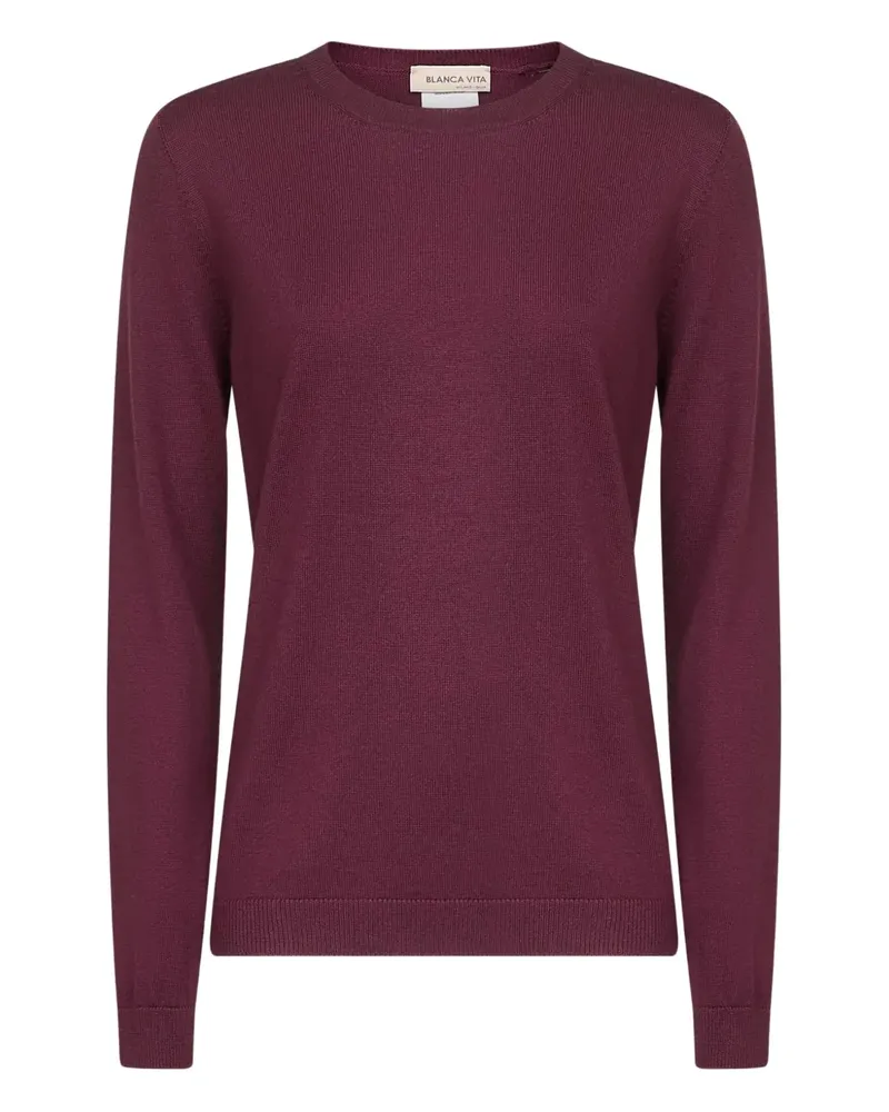 Blanca Pullover mit Rundhalsausschnitt - Violett Violett