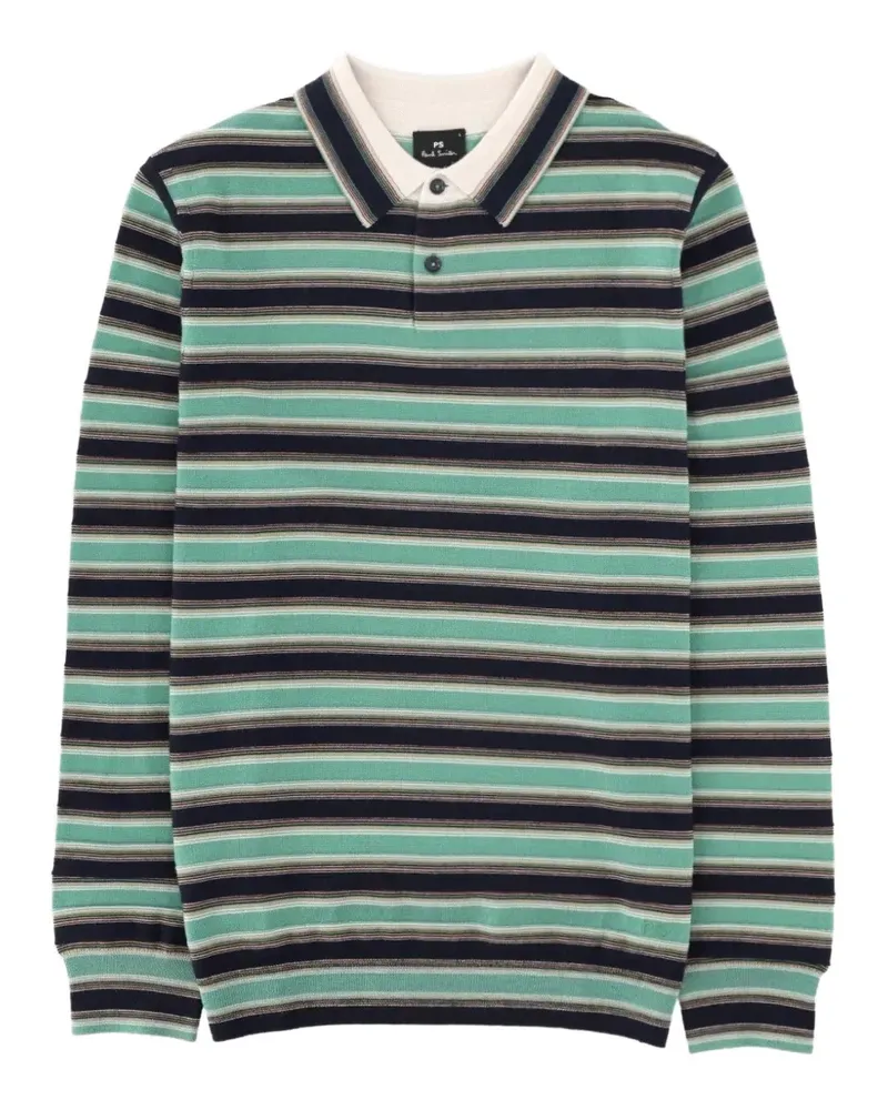 Paul Smith Gestreiftes Poloshirt - Grün Grün