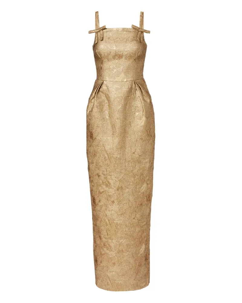 Rebecca Vallance Solana Maxikleid mit Schleifendetail - Gold Gold