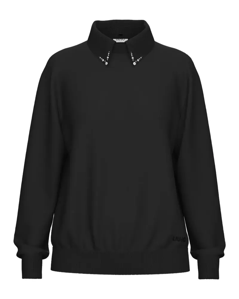 Liu Jo crystal-embellished sweatshirt - Schwarz Schwarz