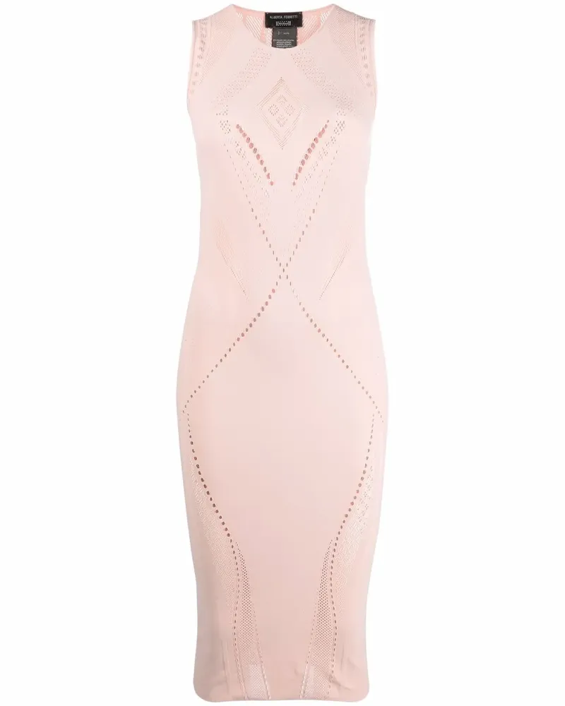 Wolford Ajouré Net Kleid - Rosa Rosa