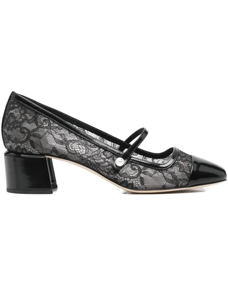 Jimmy Choo Elisa Pumps aus Mesh - Schwarz Schwarz