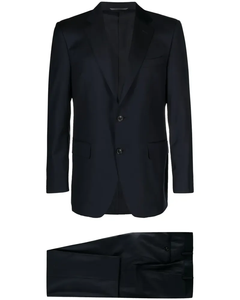 Canali Einreihiger Anzug mit steigendem Revers - Blau Blau