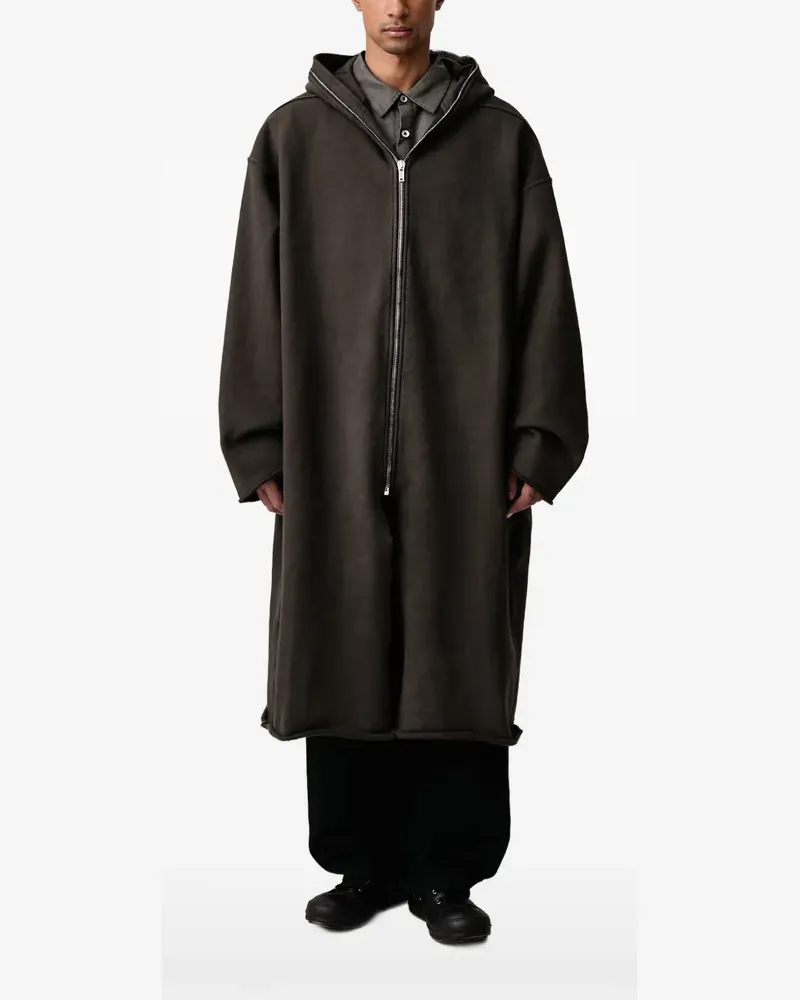 DRKSHDW by Rick Owens Gimp hooded zip-up coat - Braun Braun