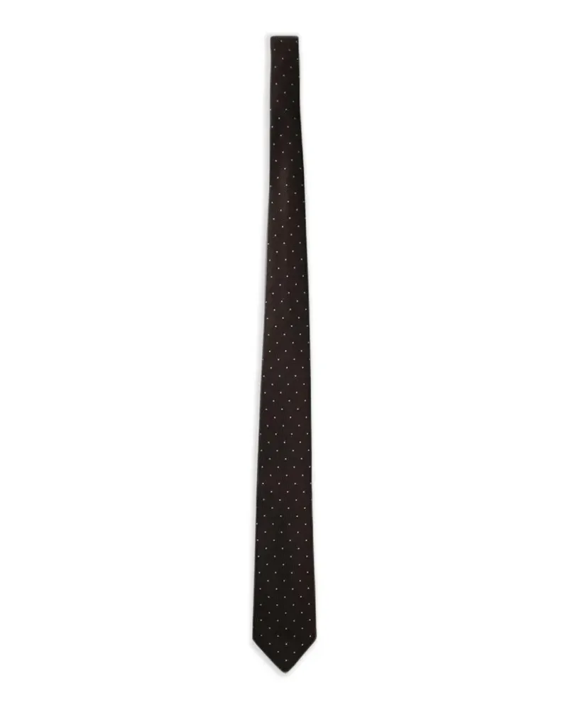 Emporio Armani Krawatte mit Polka Dots - Braun Braun