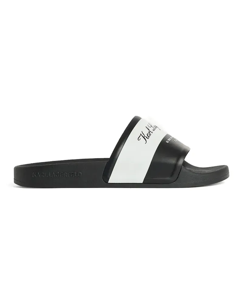 Karl Lagerfeld Kondo 2.0 logo-print slides - Schwarz Schwarz
