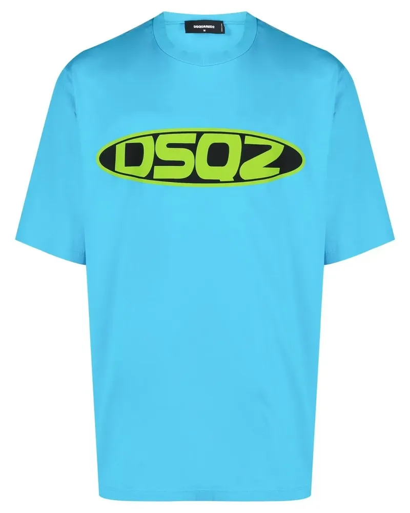 Dsquared2 T-Shirt mit Logo-Print - Blau Blau