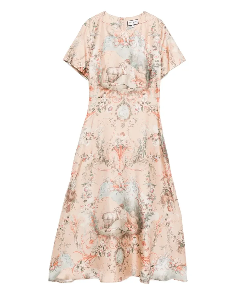 Paul & Joe floral-print mini dress - Nude Nude