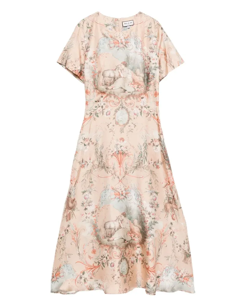 Paul & Joe Minikleid mit Blumen-Print - Nude Nude