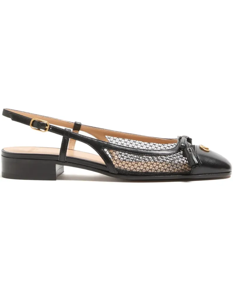 Valentino Garavani Valet du Roi VLogo Slingback-Pumps - Schwarz Schwarz