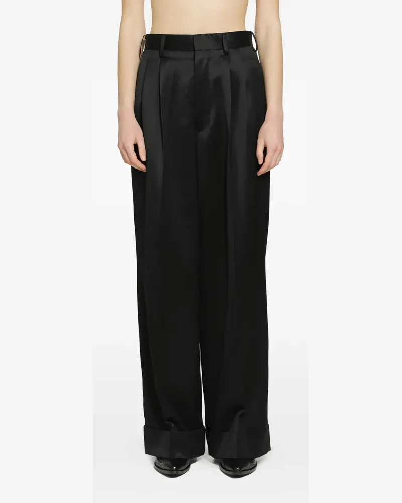 Junya Watanabe pleated trousers - Schwarz Schwarz