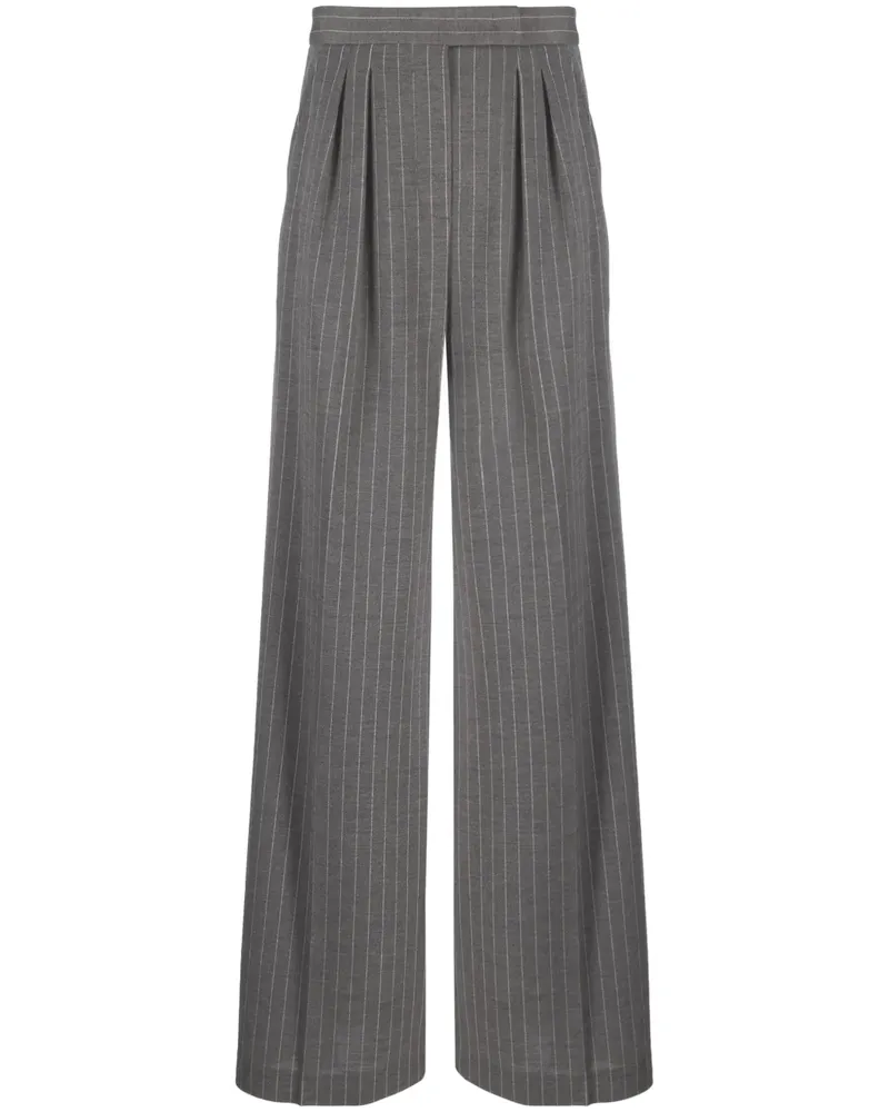 Max Mara Hose mit Nadelstreifen - Grau Grau