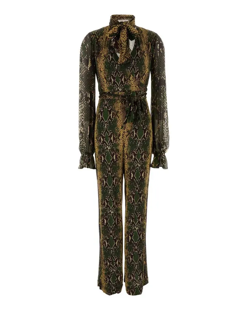 Diane von Furstenberg Lucia snake-print jumpsuit - Grün Grün