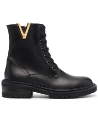 Via Roma 15 Stiefel mit Logo Schwarz