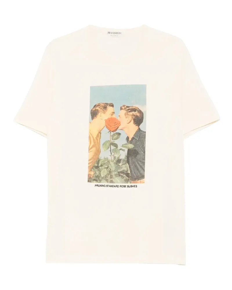 J.W.Anderson T-Shirt mit grafischem Print - Nude Nude