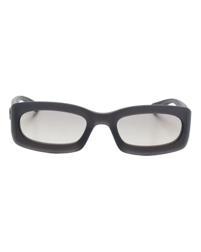 Gucci Sonnenbrille mit eckigem Gestell - Schwarz Schwarz