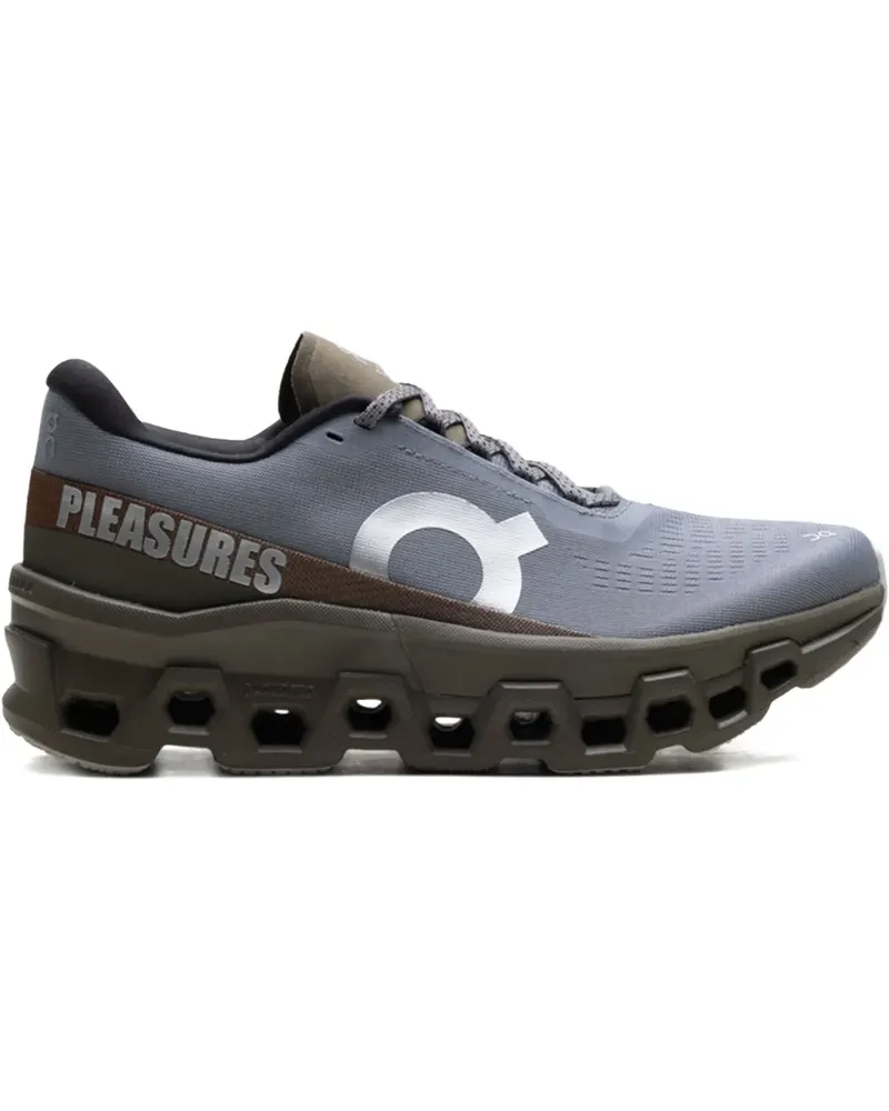 ON x Pleasures x The Loop Cloudmster 2 "Mist/Olive" Sneakers - Grau Grau