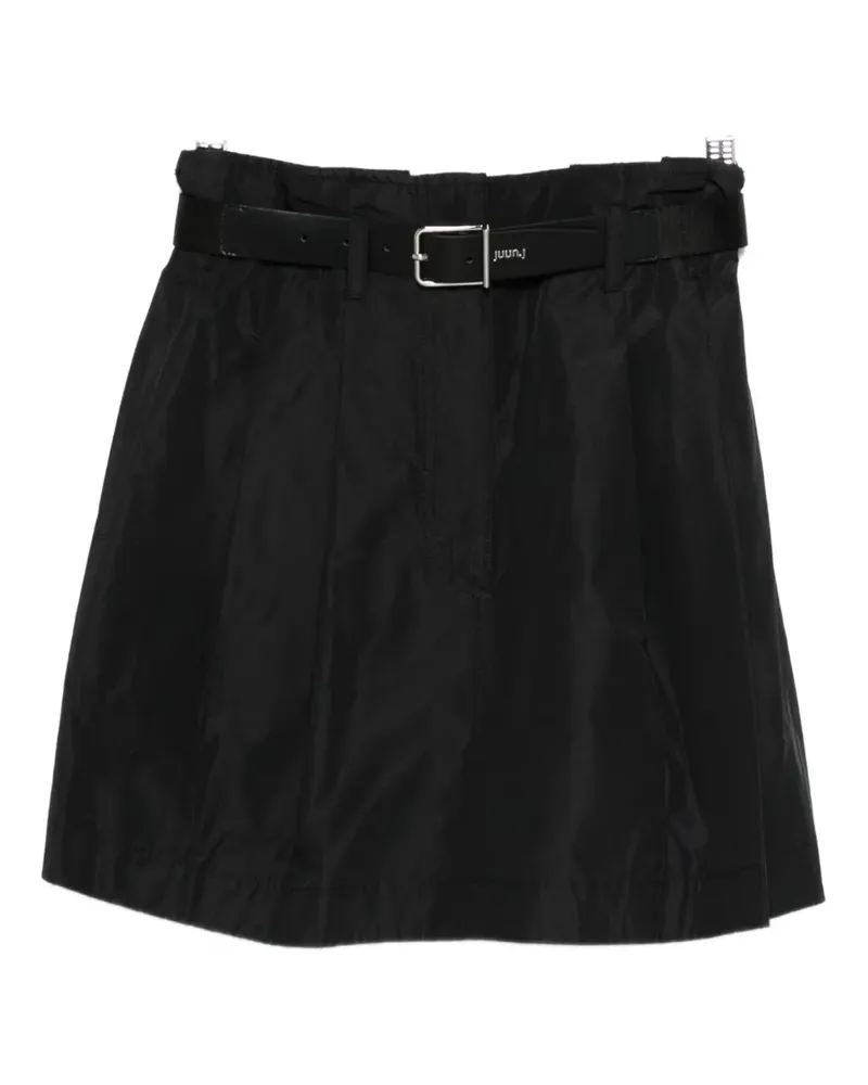 JUUN.J belted straight skirt - Schwarz Schwarz