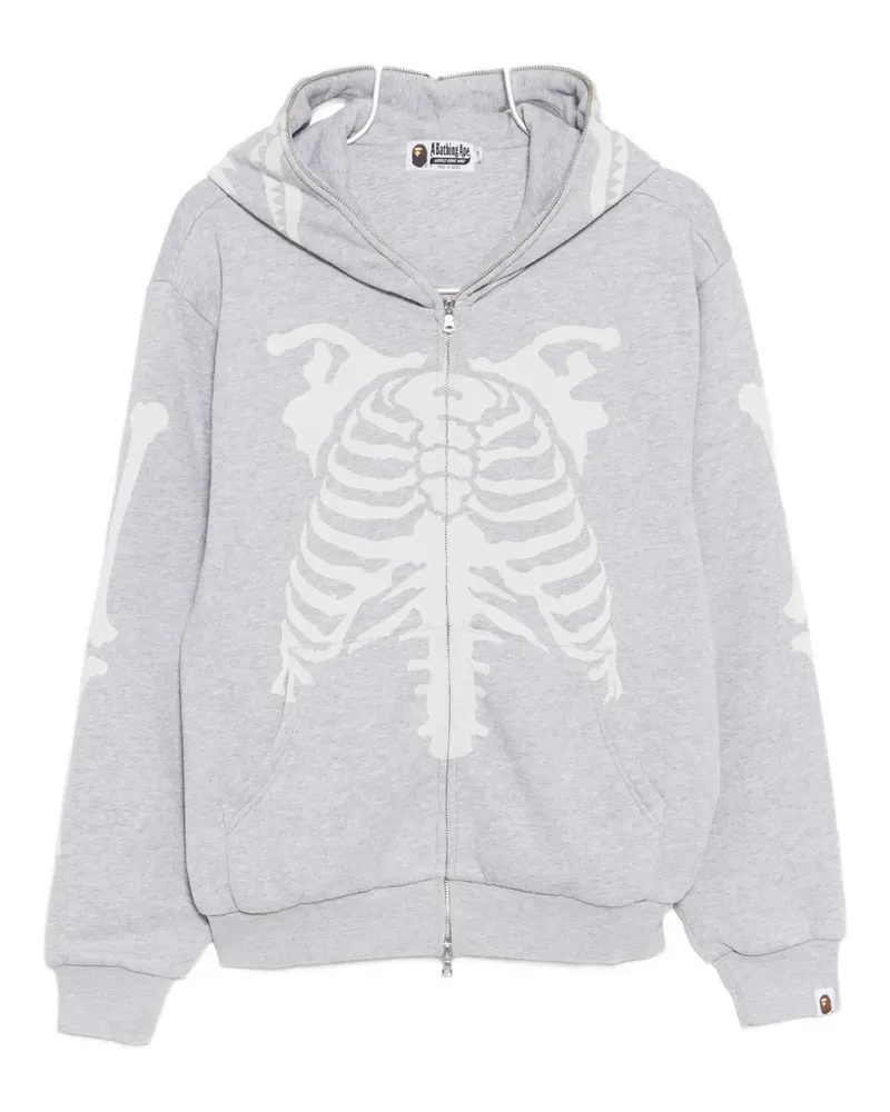 BAPE graphic-print hoodie - Grau Grau