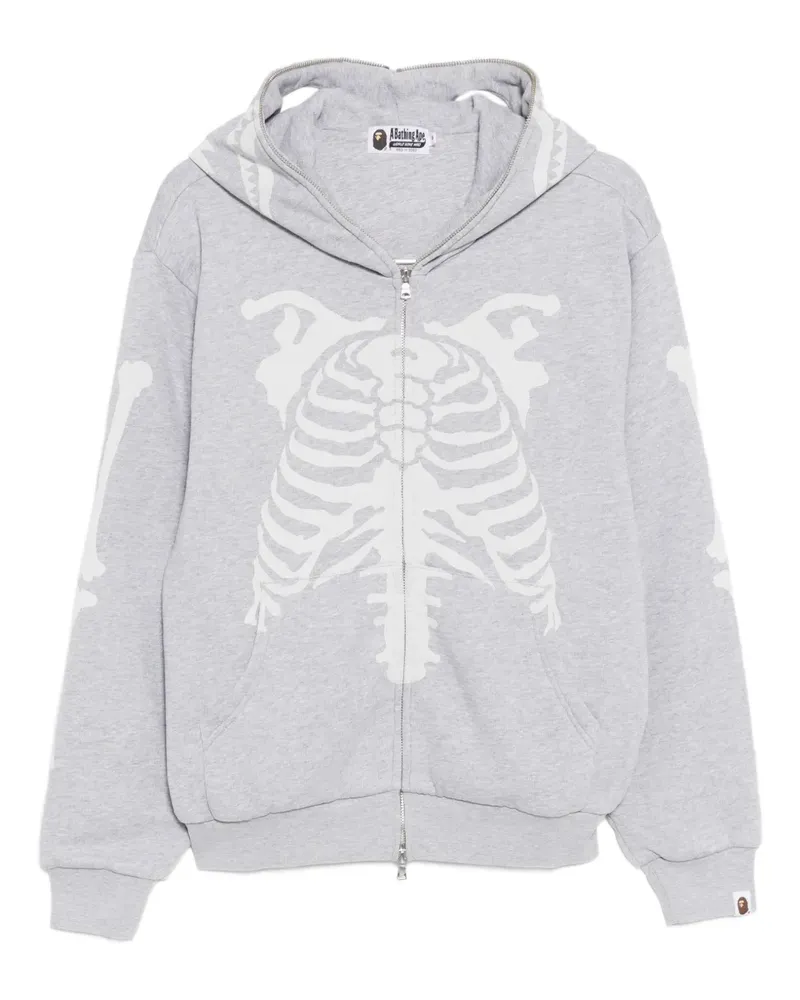 BAPE graphic-print hoodie - Grau Grau