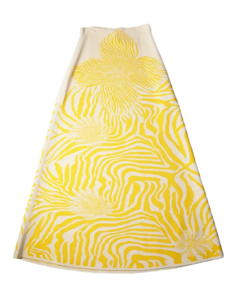 Alexis Jazlyn patterned midi skirt - Gelb Gelb