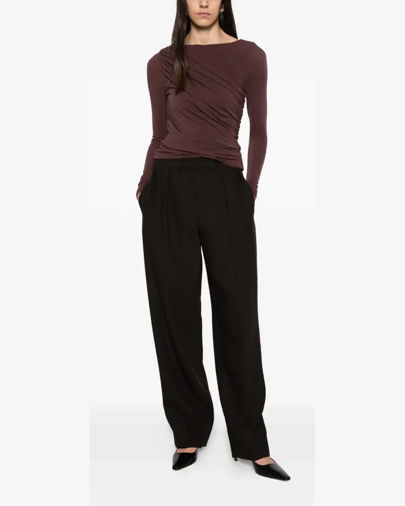 Frame Denim long-sleeve ruched top - Rot Rot
