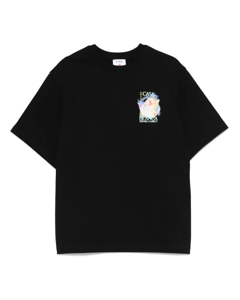 Casablanca Paris Galactic Connection T-Shirt - Schwarz Schwarz