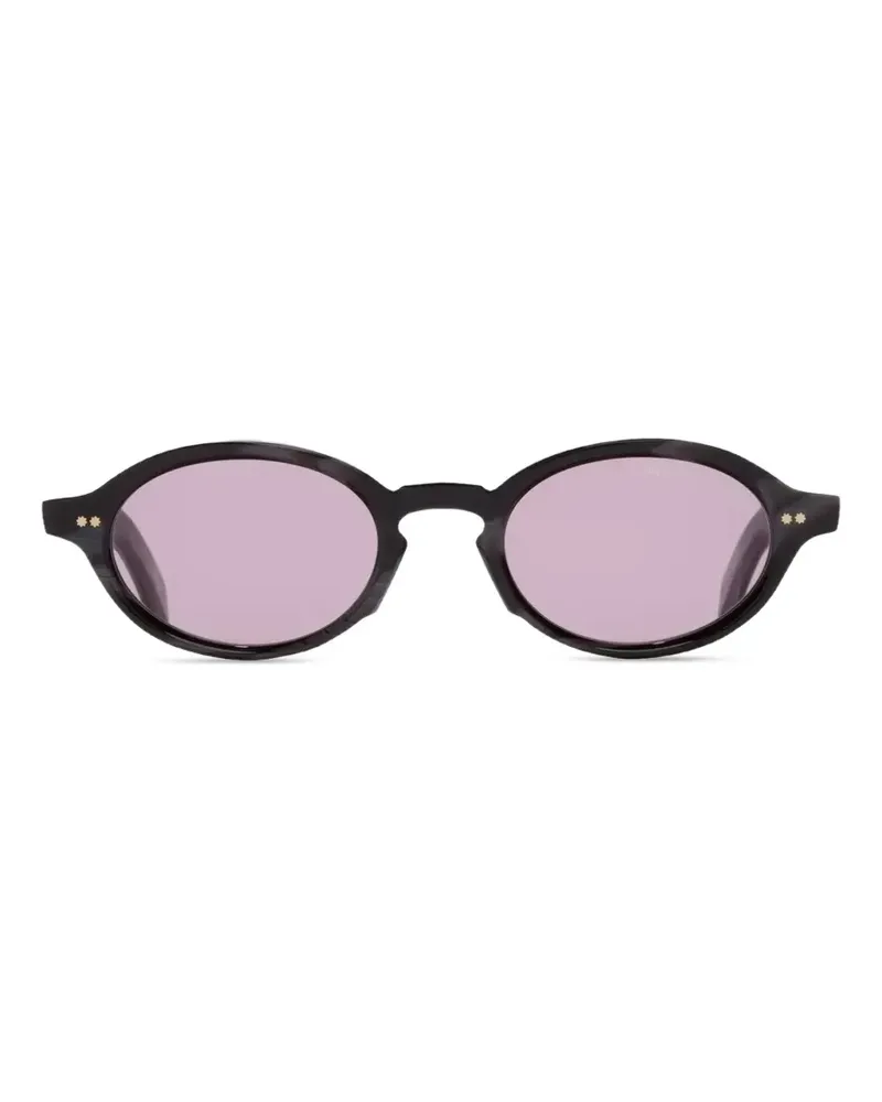 Cutler and Gross Sonnenbrille mit ovalem Gestell - Schwarz Schwarz