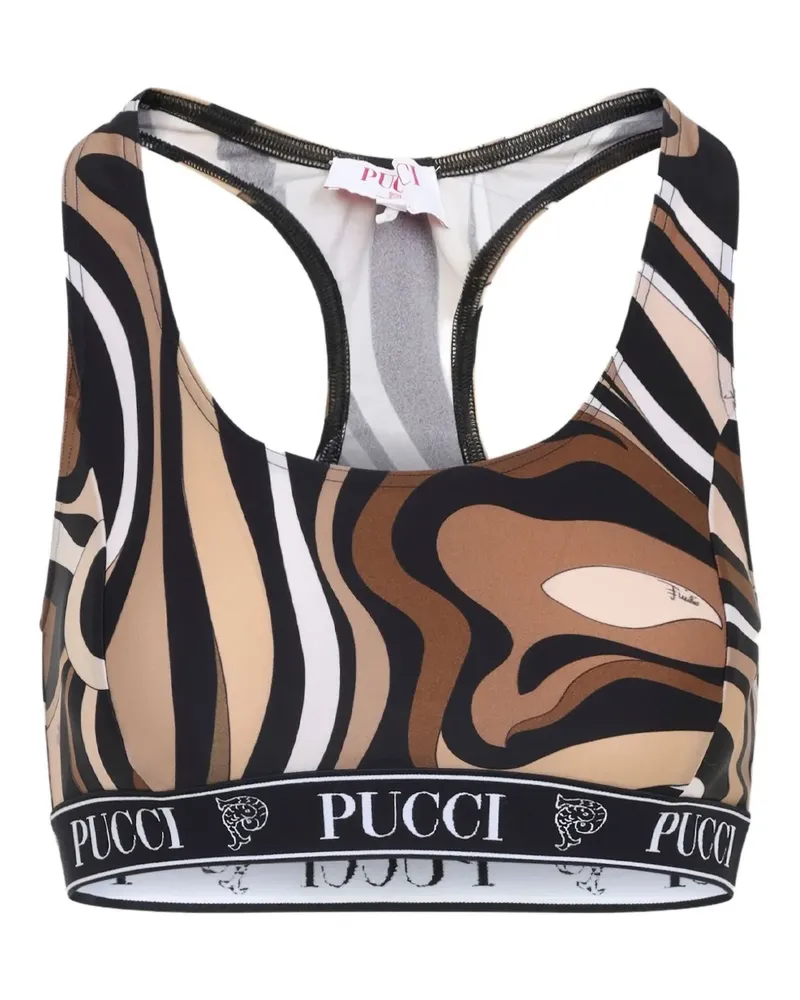 Emilio Pucci logo-band top - Schwarz Schwarz