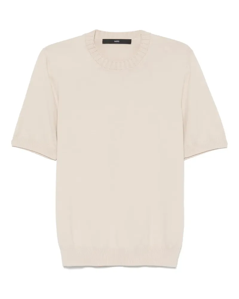 Sapio Fein gestricktes T-Shirt - Nude Nude