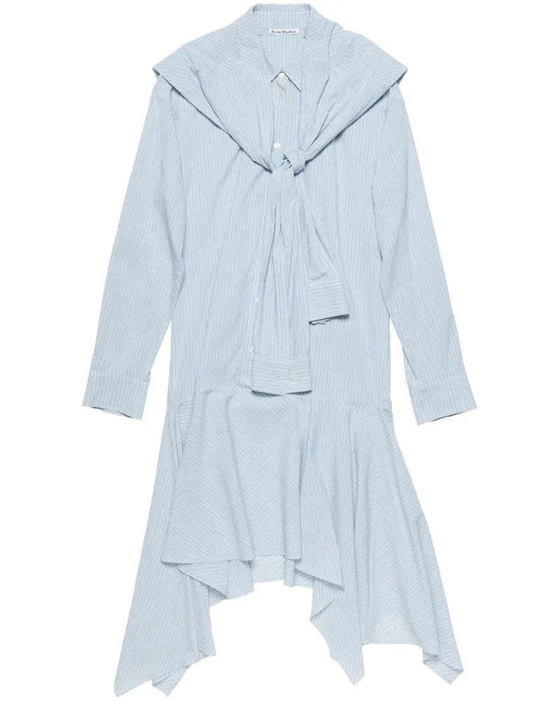 Acne Studios Gestreiftes Midikleid - Blau Blau
