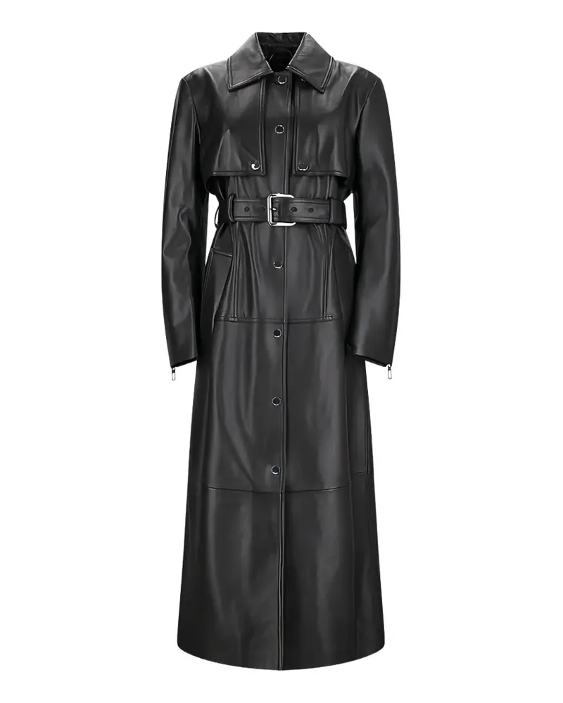 Max Mara leather two-piece trench coat - Schwarz Schwarz