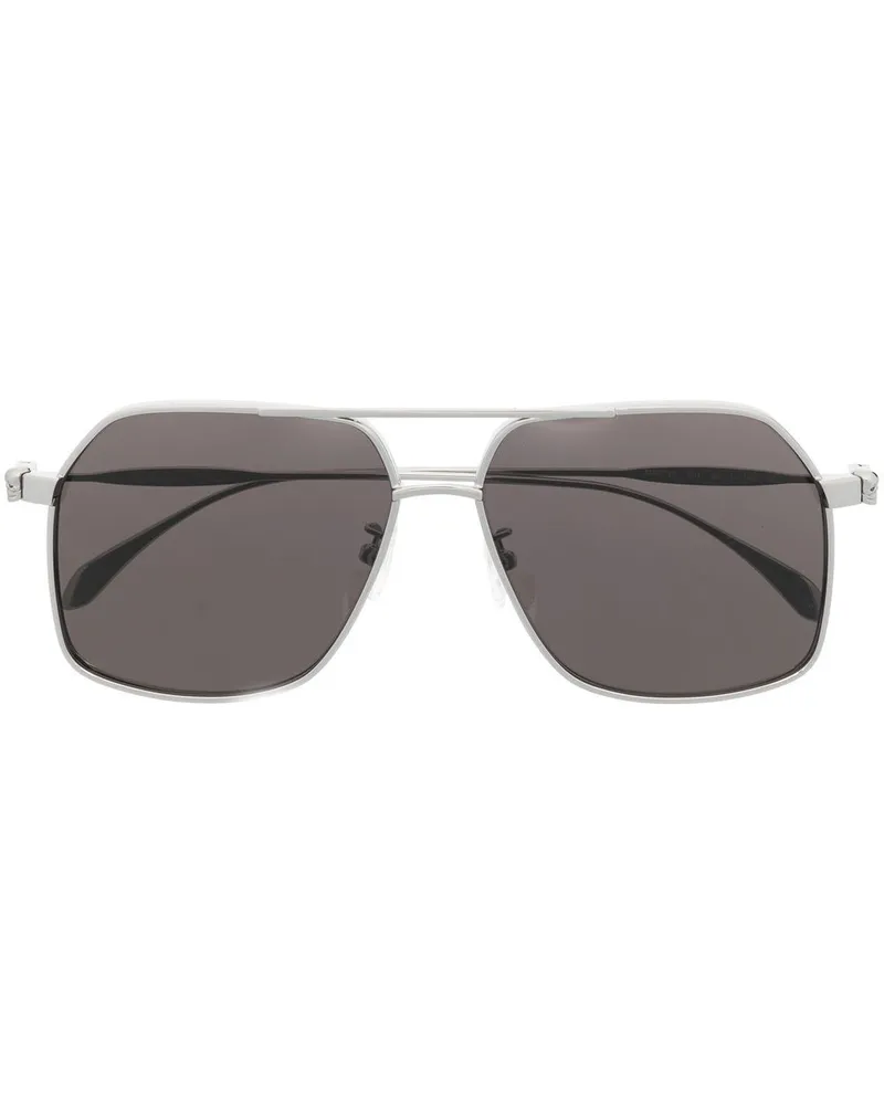 Alexander McQueen Getönte Pilotenbrille - Silber Silber