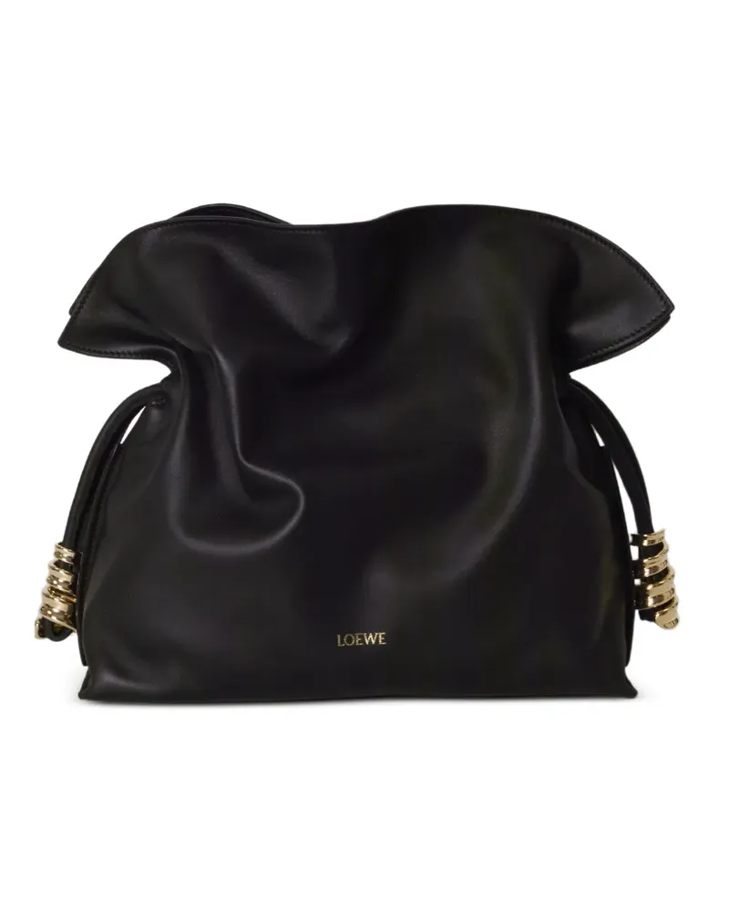 Loewe medium Coil Flamenco leather clutch bag - Schwarz Schwarz