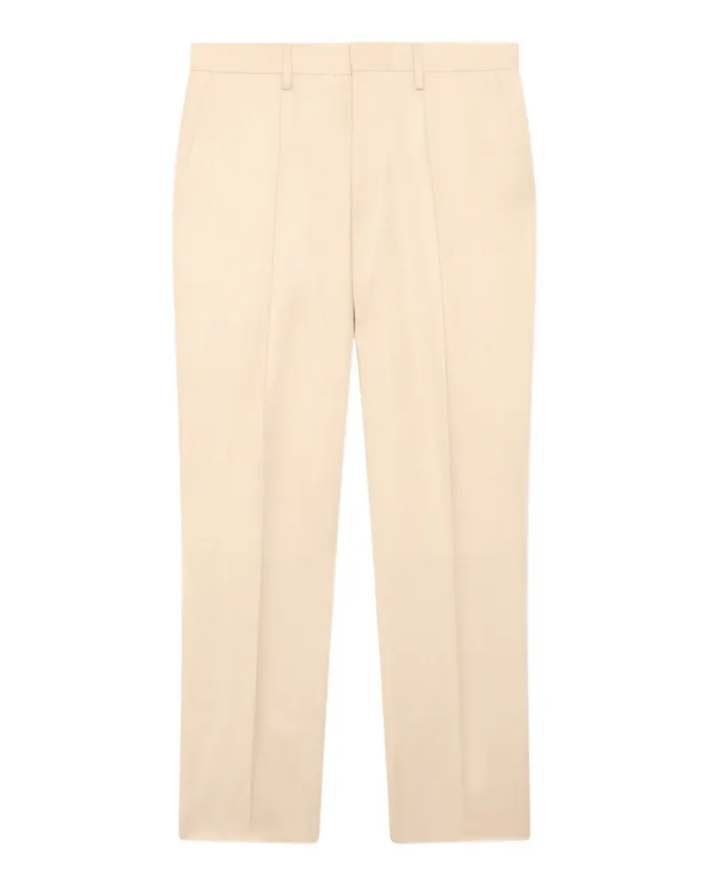 LARDINI pleated straight-leg trousers - Nude Nude