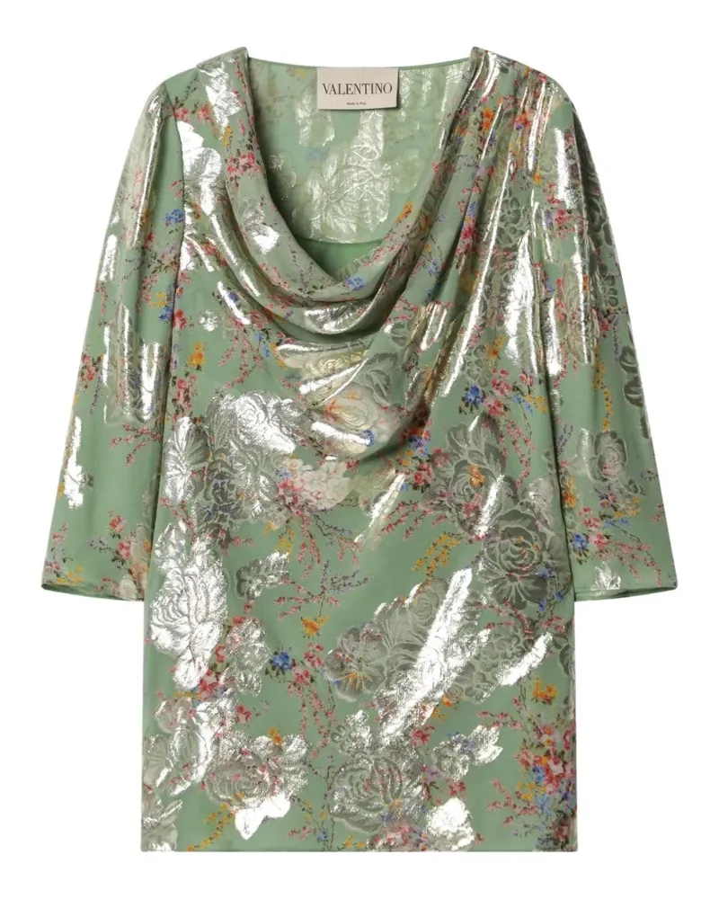 Valentino Garavani Top mit Blumenprint - Grün Grün